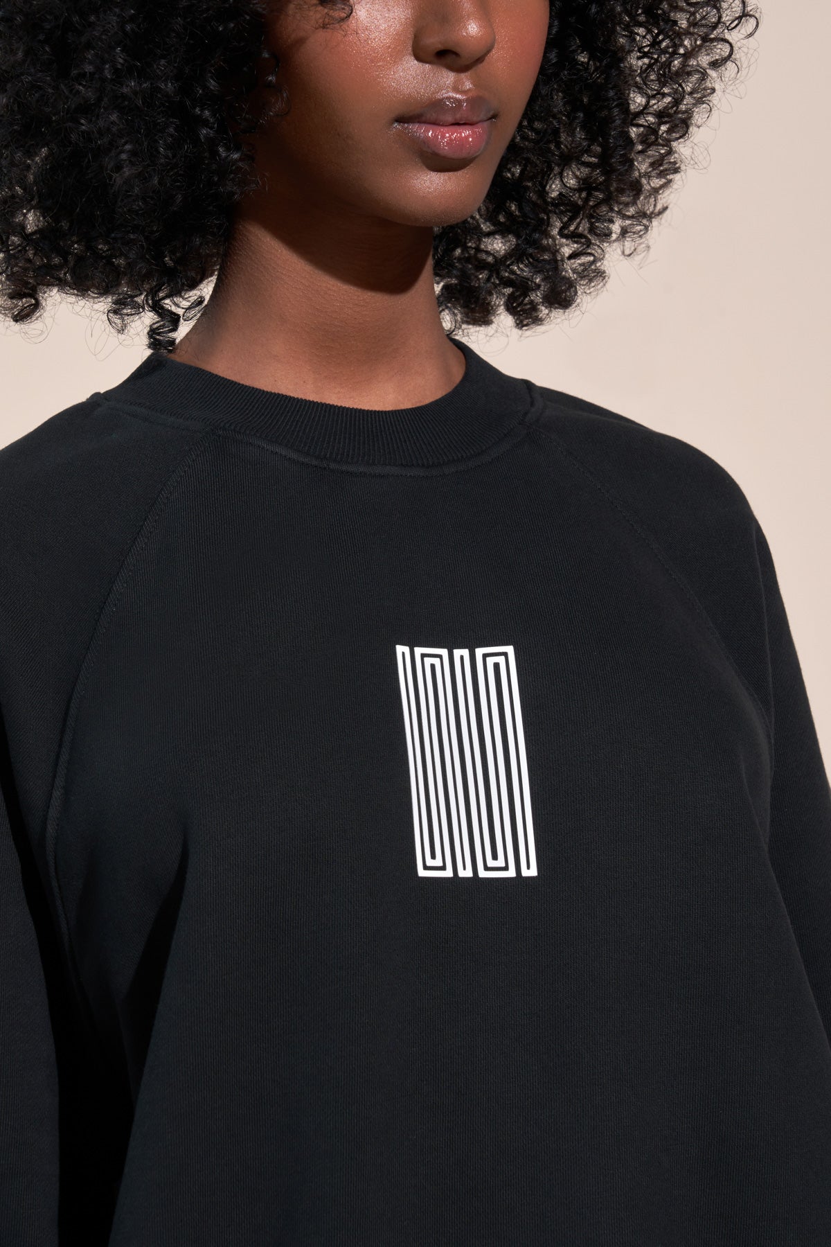 encino article 6 logo raglan sweatshirt black