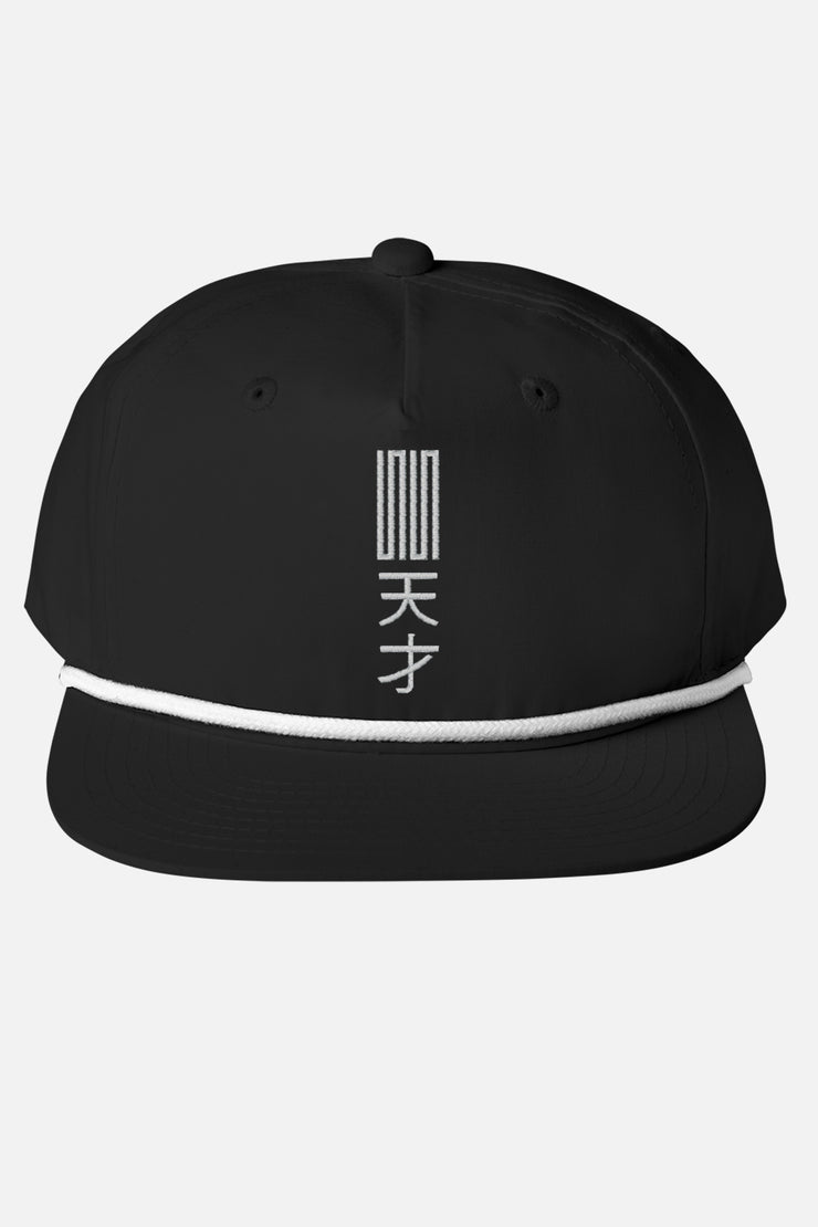 scrt genius kanji tech hat black white