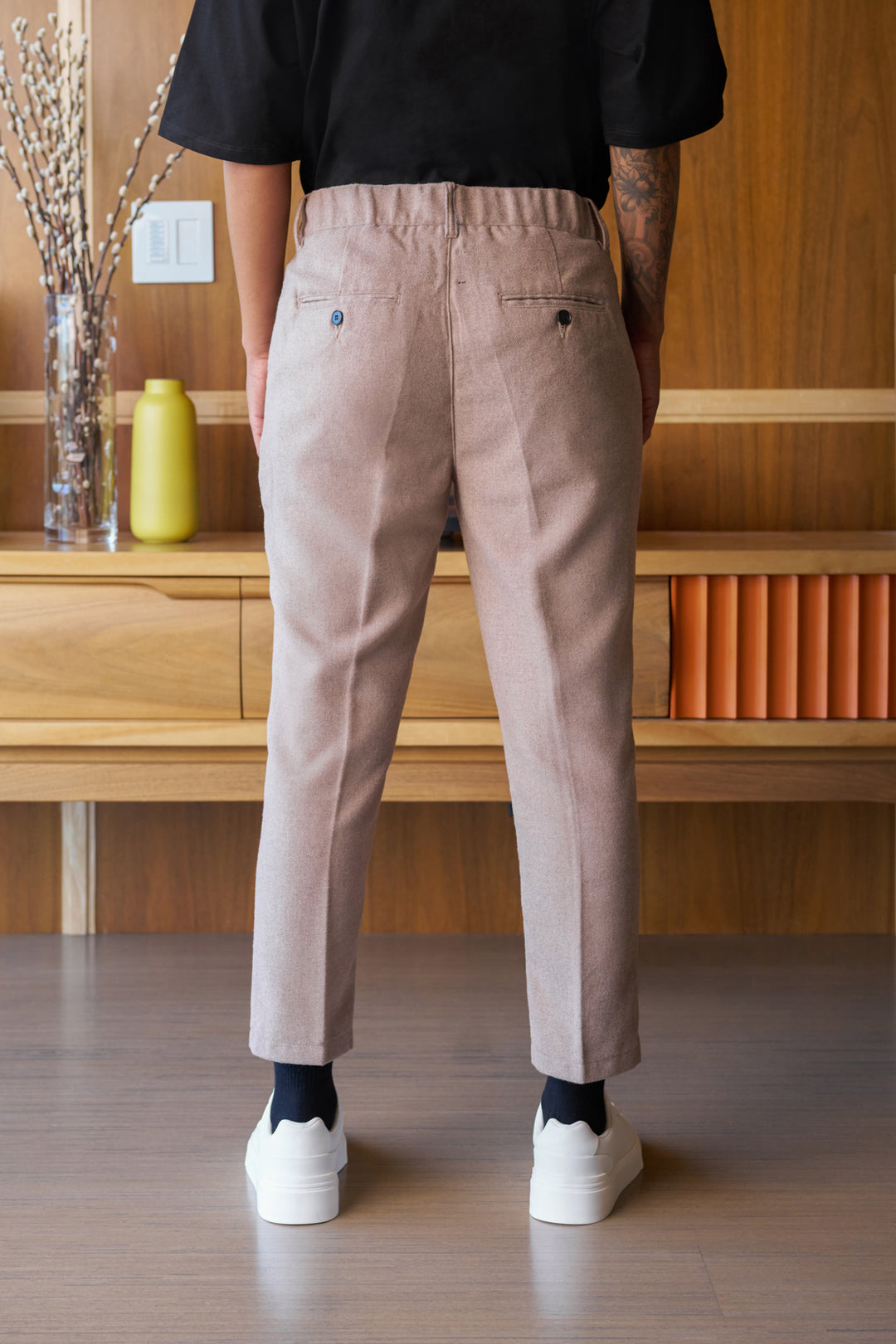 wesley article 3 cropped trousers taupe