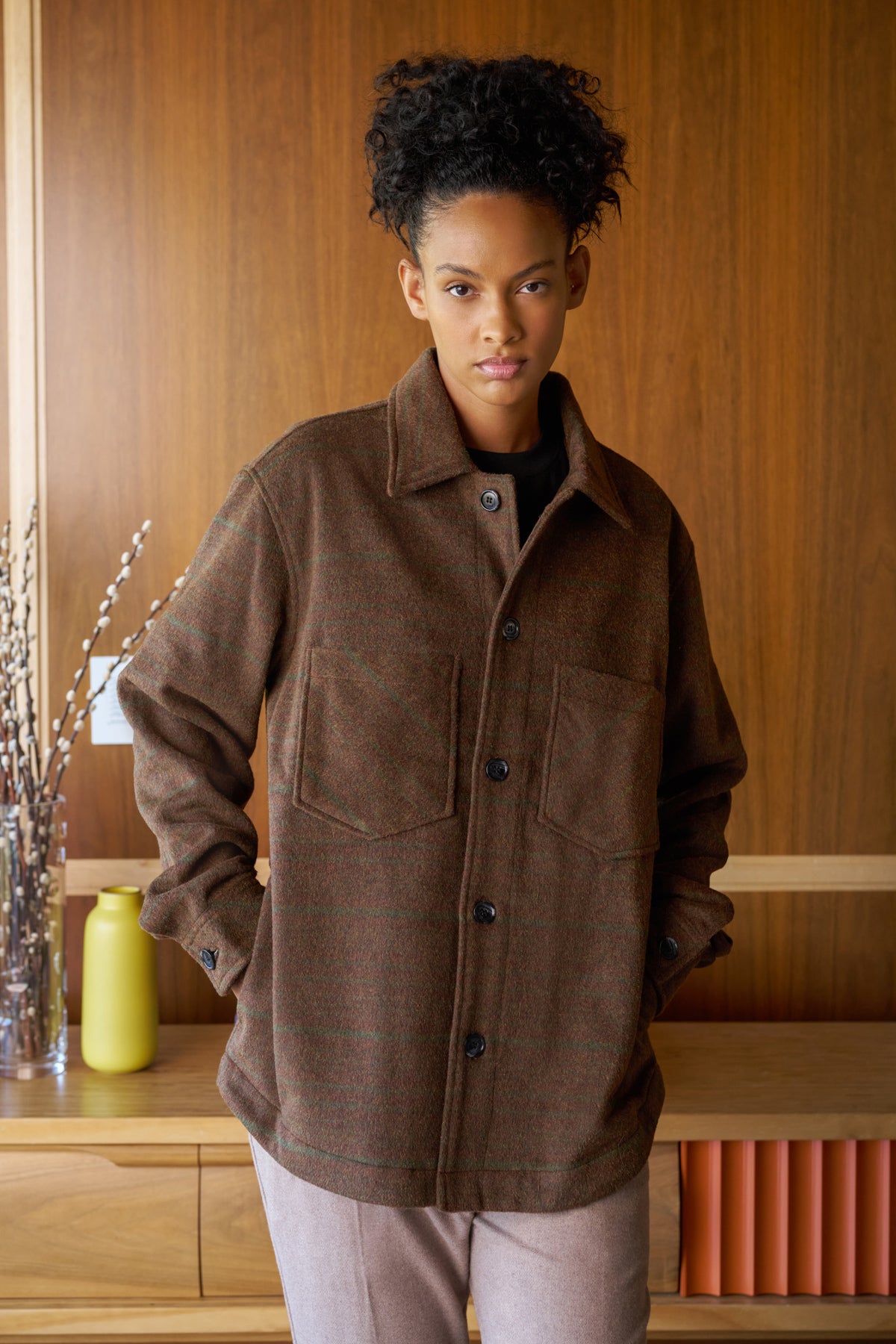 balboa article 5 shirt jacket brown