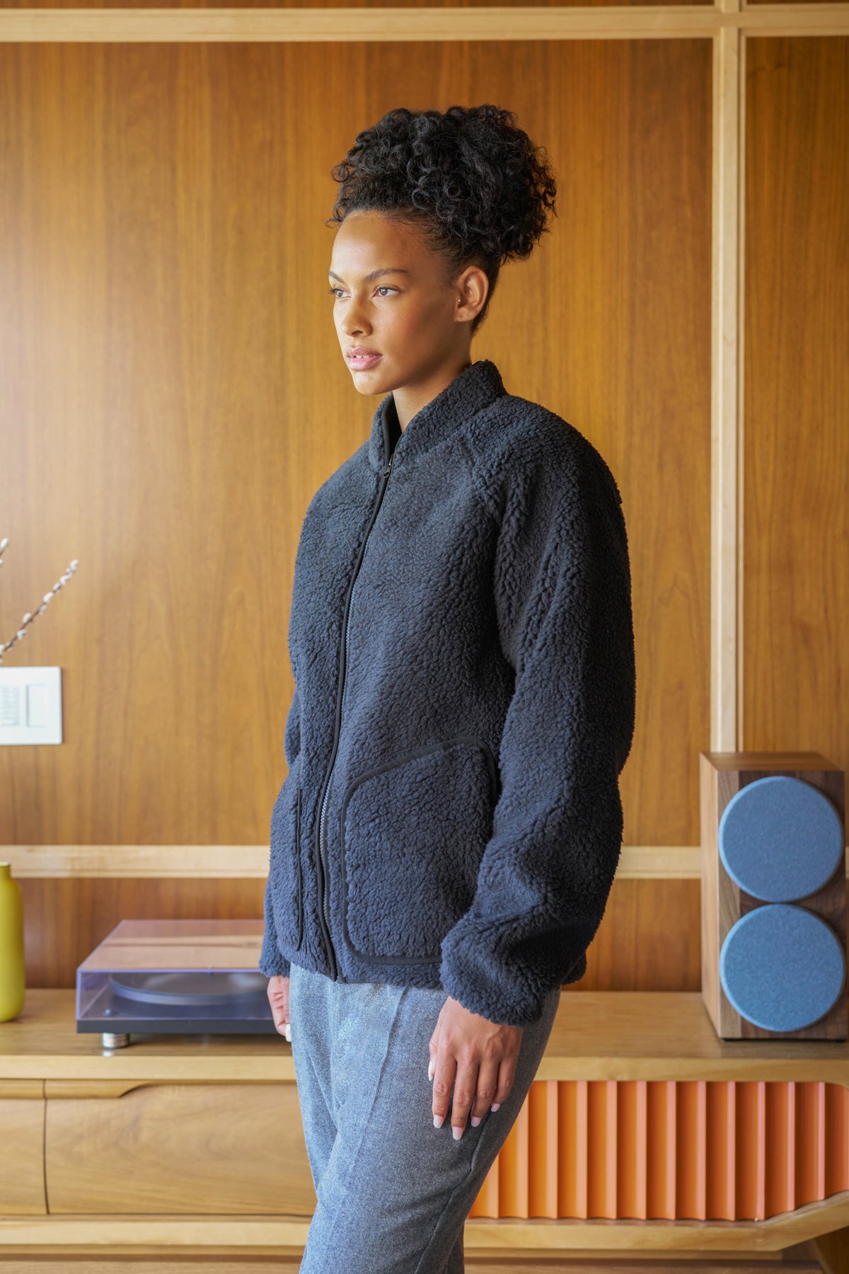 scrt society | ventura article 5 embroidered sherpa jacket