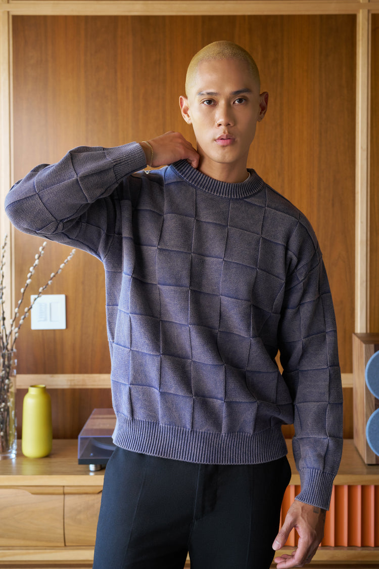 bennett article 6 knit sweater vintage indigo