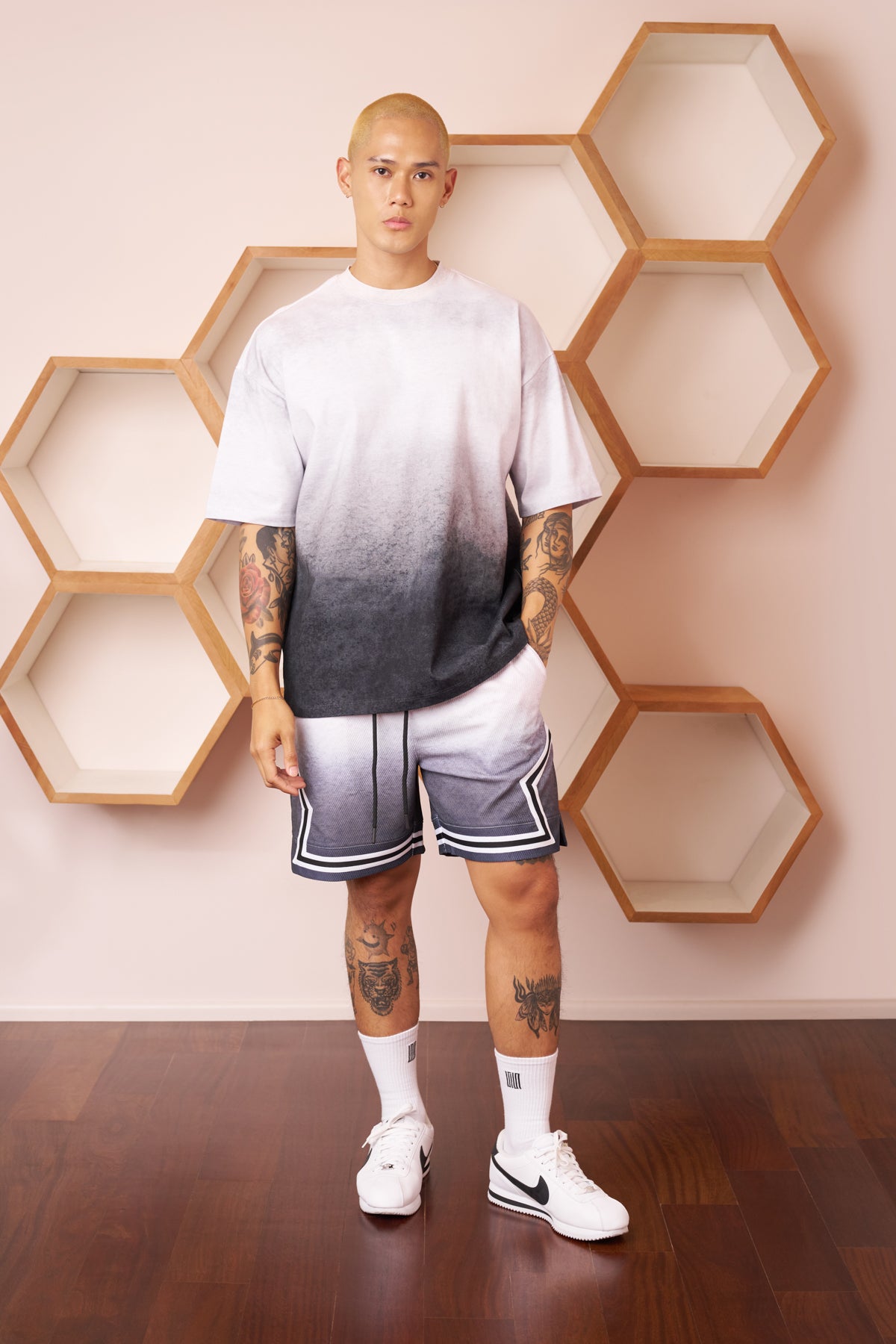 scrt society | wilshire article 3 mesh gradient shorts
