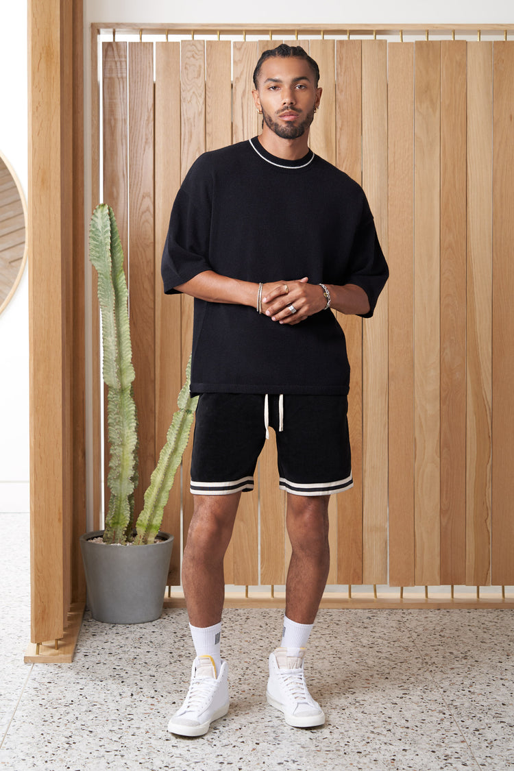 beckett article 3 corduroy shorts black