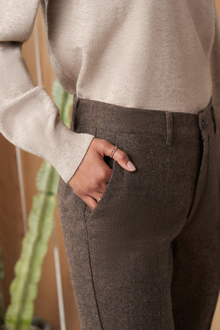 dempsey article 3 cropped trousers brown