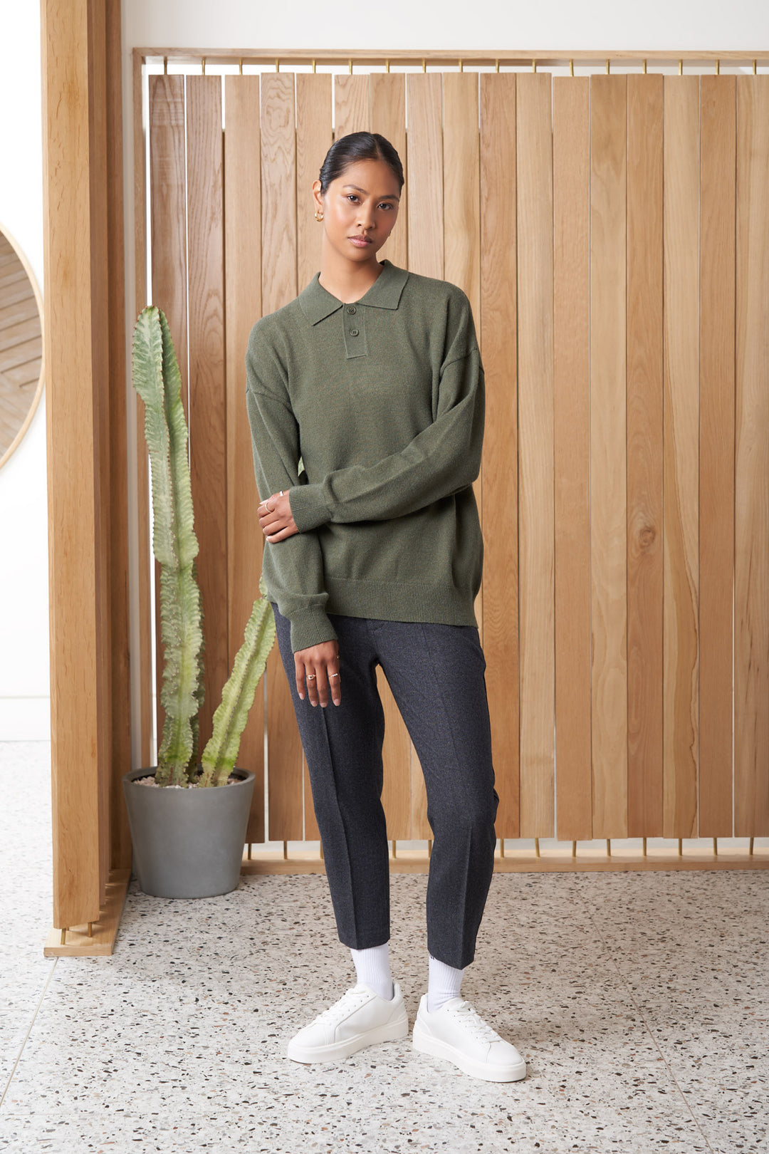 jamieson article 6 knit polo hunter green