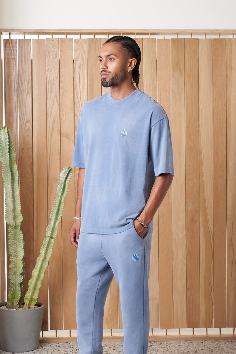 ramona article 3 cube logo sweatpants powder blue