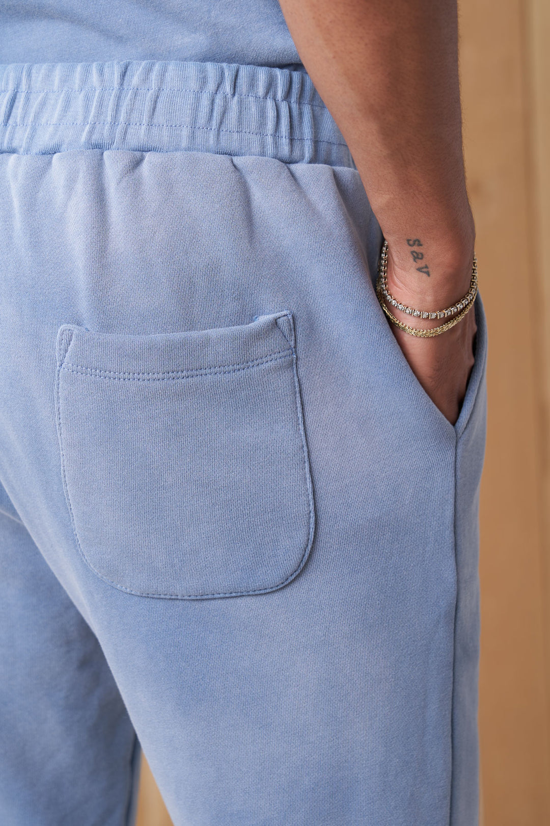 ramona article 3 cube logo sweatpants powder blue