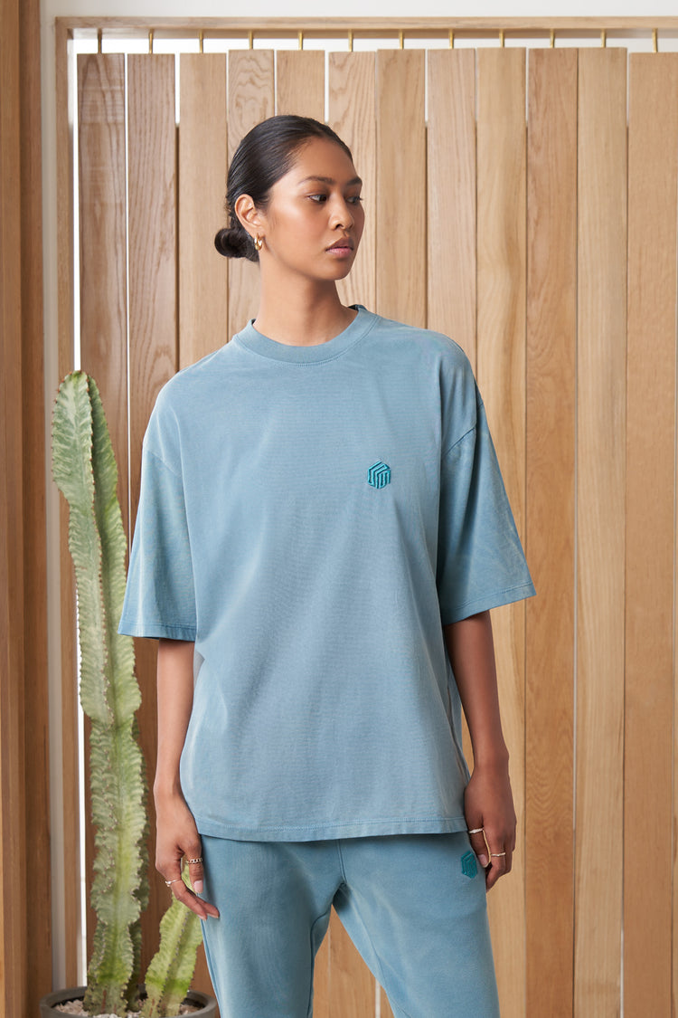 hillgrove article 1 cube logo tee vintage teal