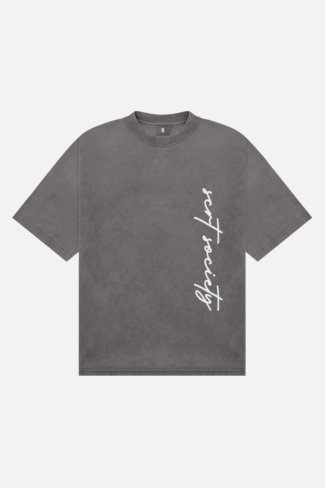 parkside article 1 script tee vintage grey