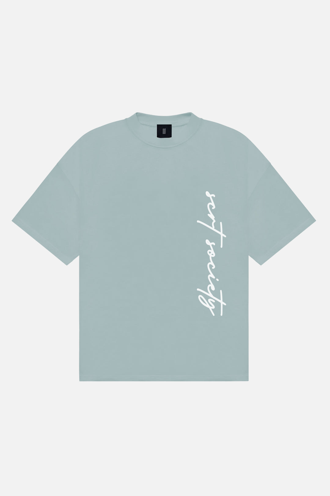 parkside article 1 script tee vintage aqua