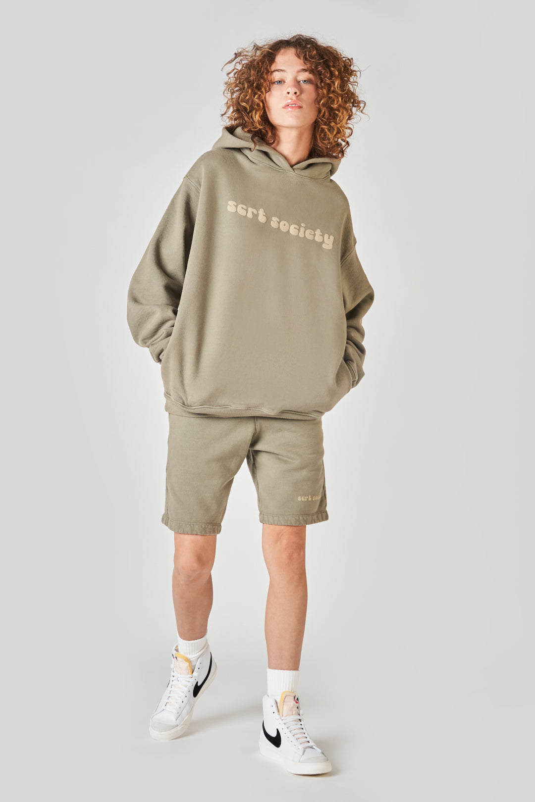 fairfax article 6 puff hoodie taupe