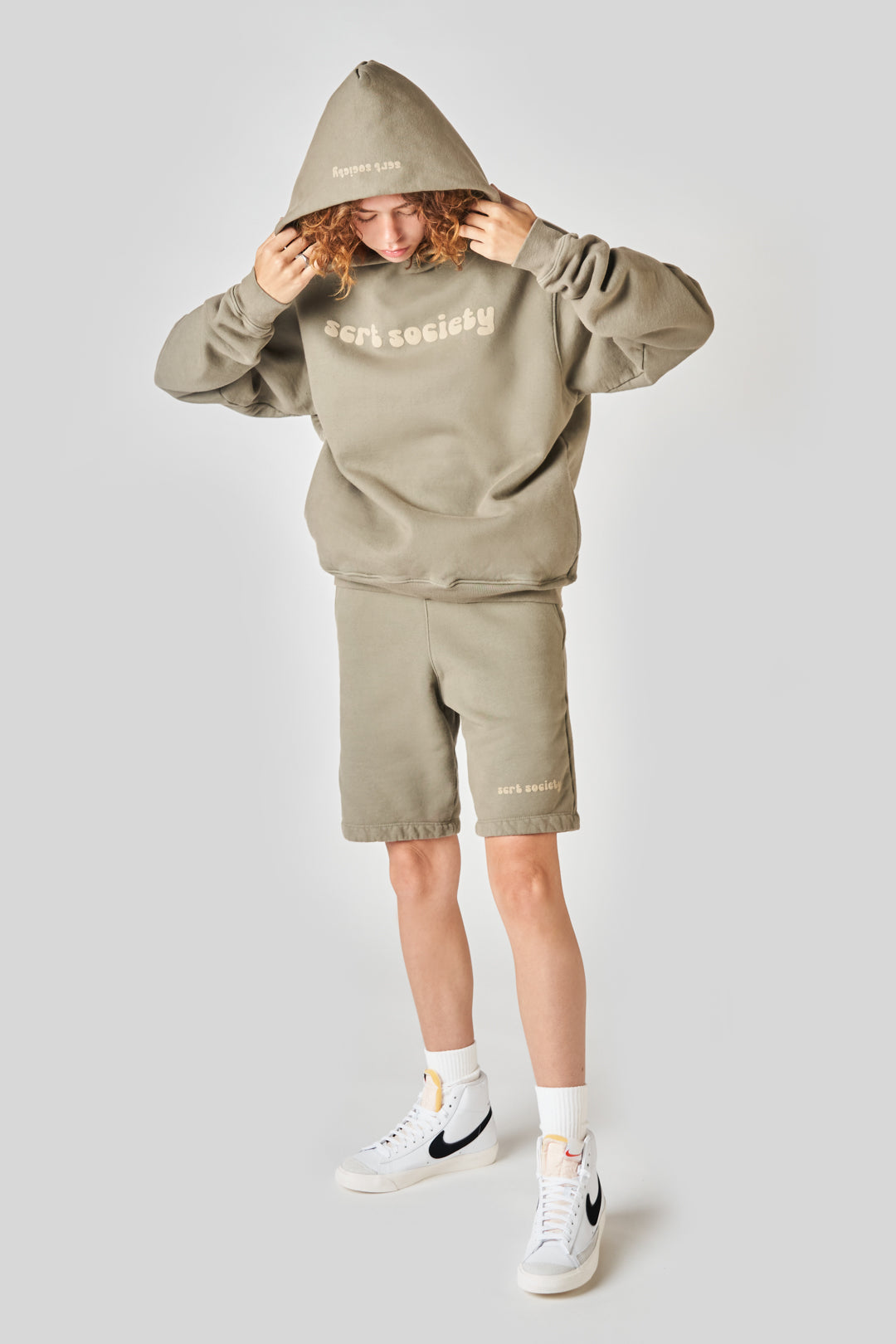fairfax article 6 puff hoodie taupe