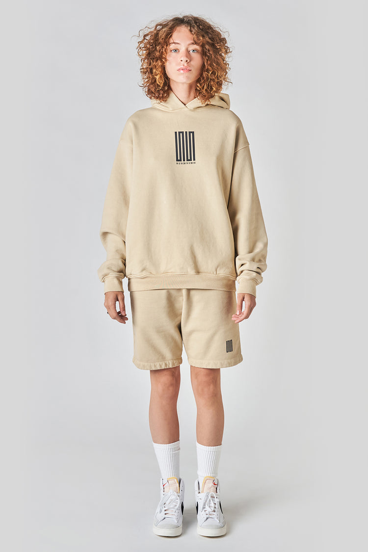 pacific article 6 logo hoodie sand