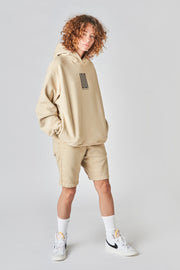 pacific article 6 logo hoodie sand