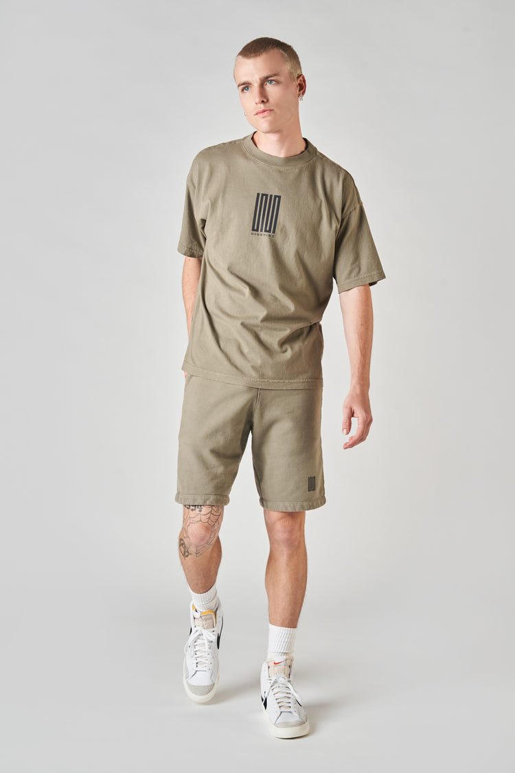 pacific article 6 logo shorts taupe