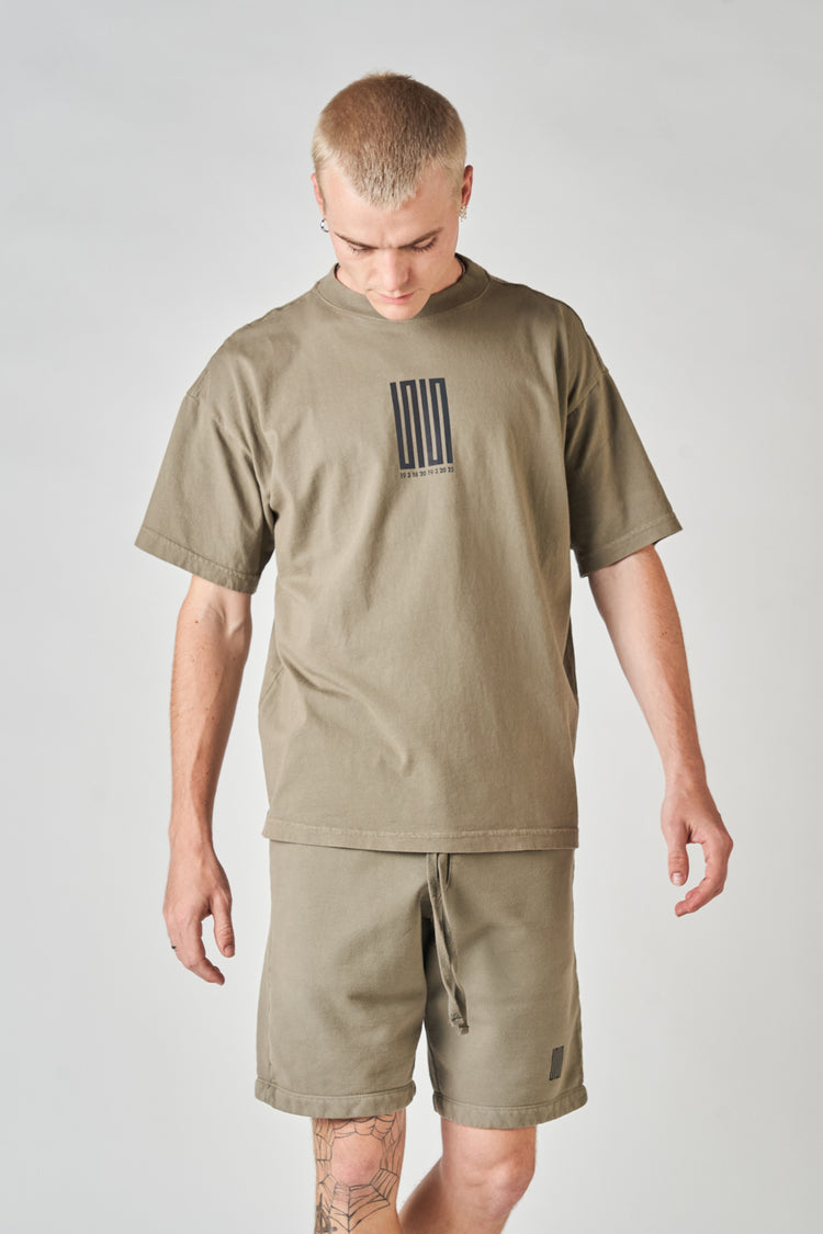 pacific article 6 logo shorts taupe