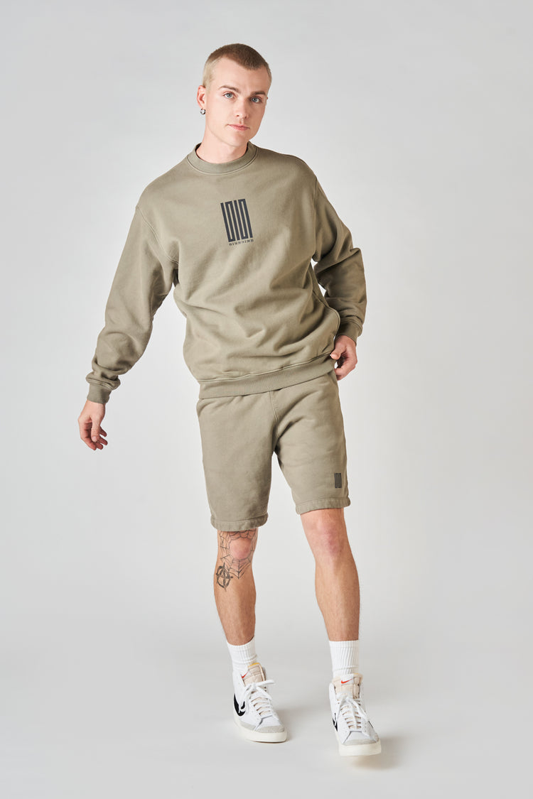 pacific article 6 logo sweater taupe