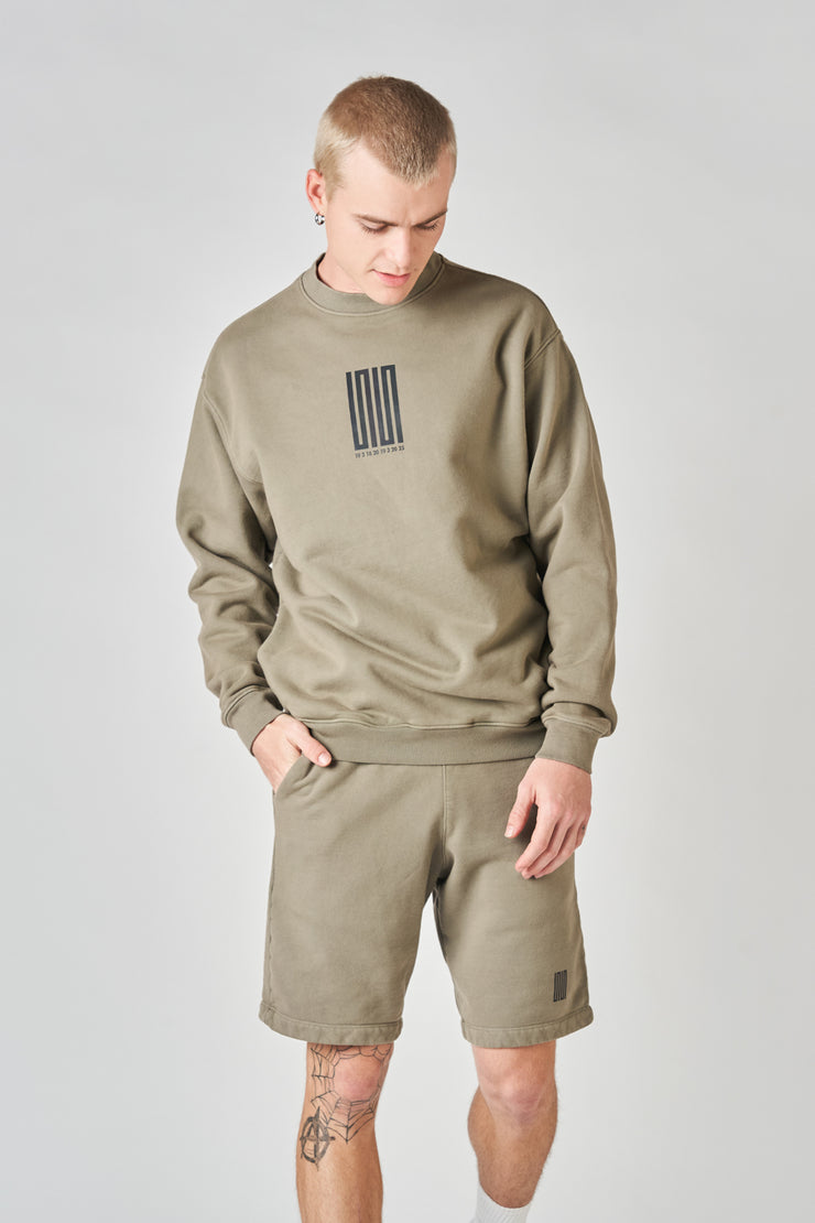 pacific article 6 logo sweater taupe