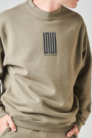pacific article 6 logo sweater taupe