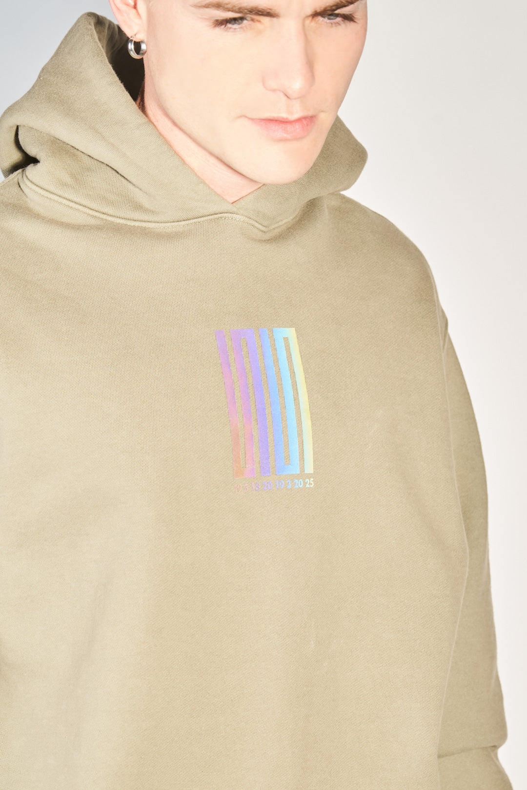 pacific article 6 logo hoodie taupe