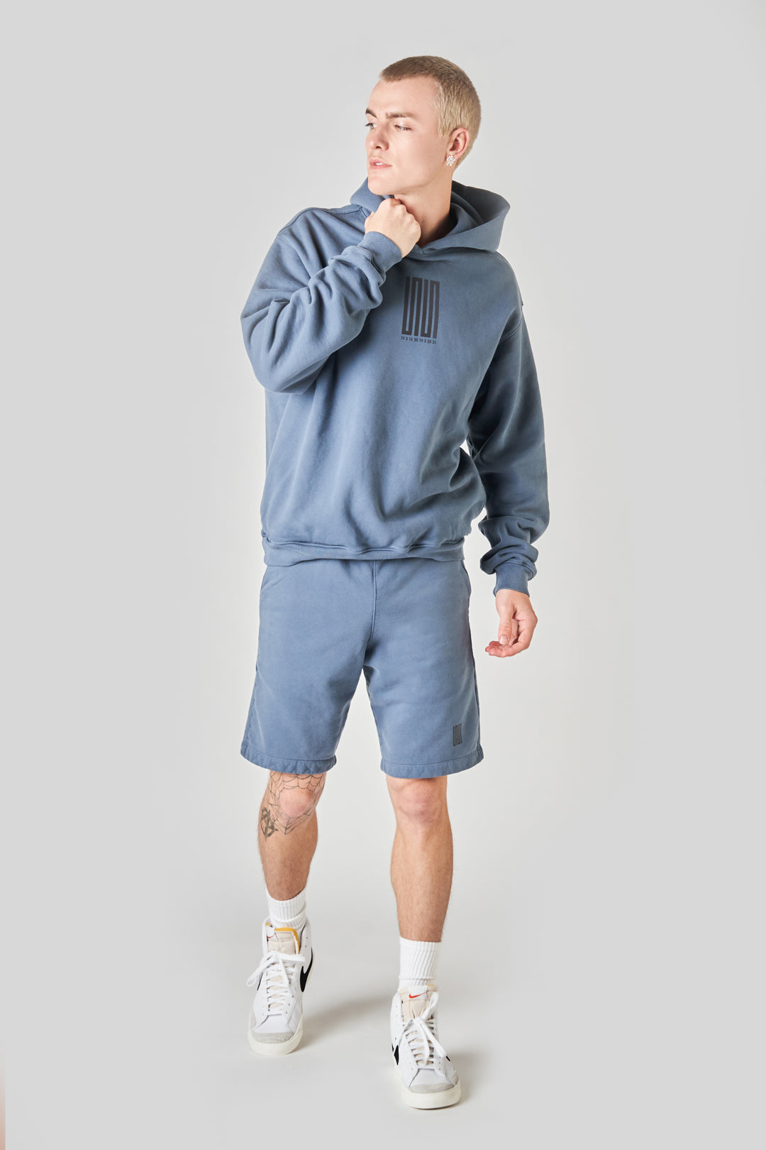 pacific article 6 logo hoodie slate