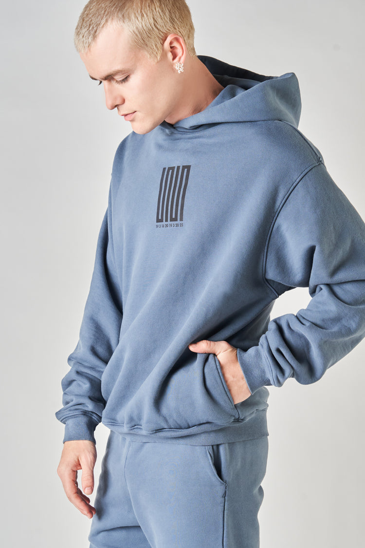 pacific article 6 logo hoodie slate