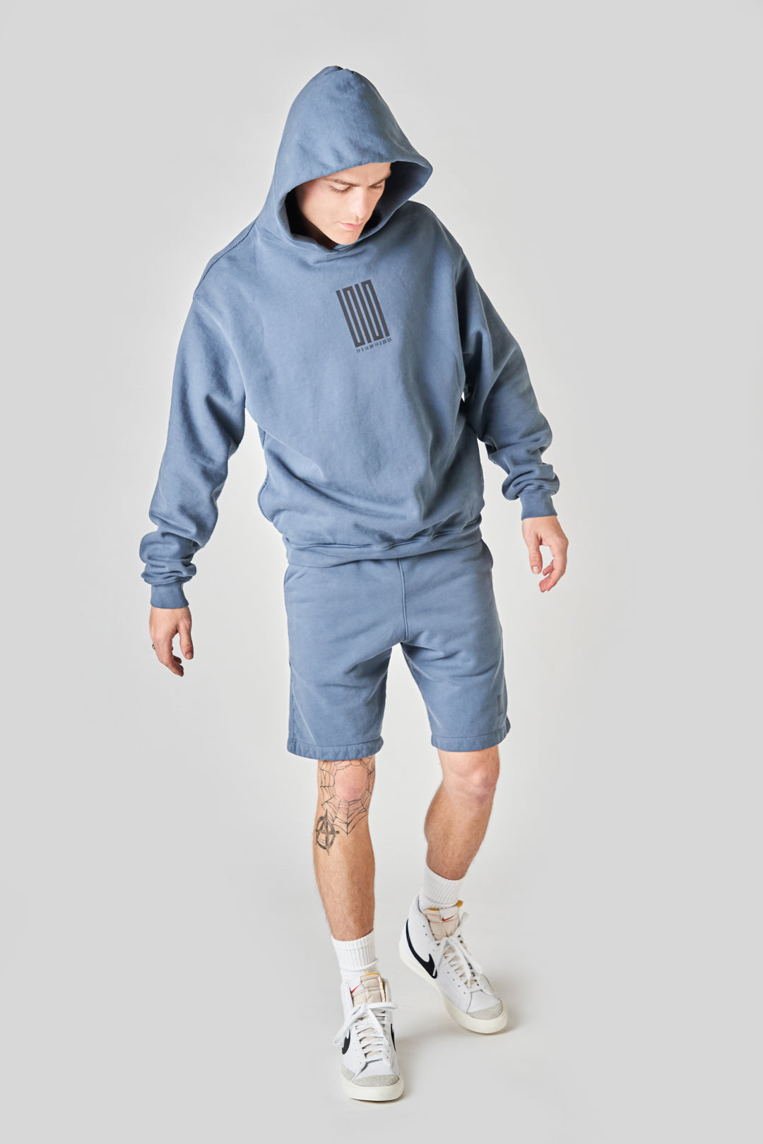 pacific article 6 logo hoodie slate