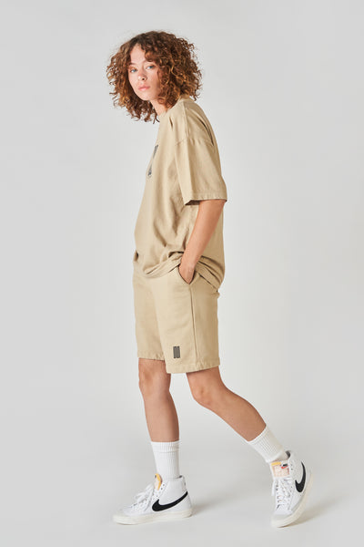 pacific article 6 logo shorts sand