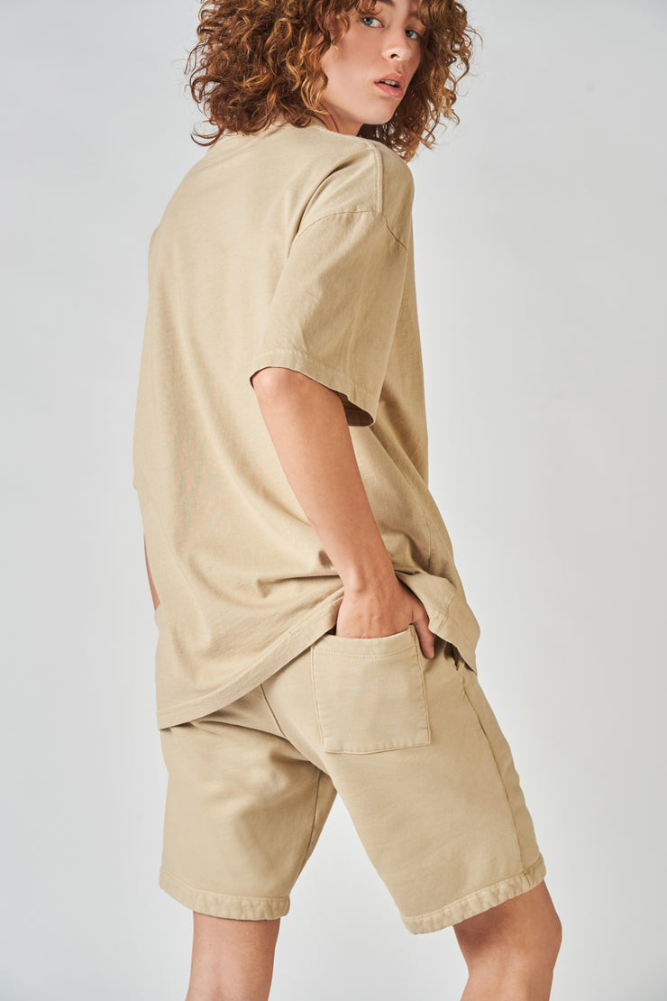 pacific article 6 logo shorts sand