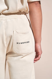 hadley article 3 numbers sweatpants off white