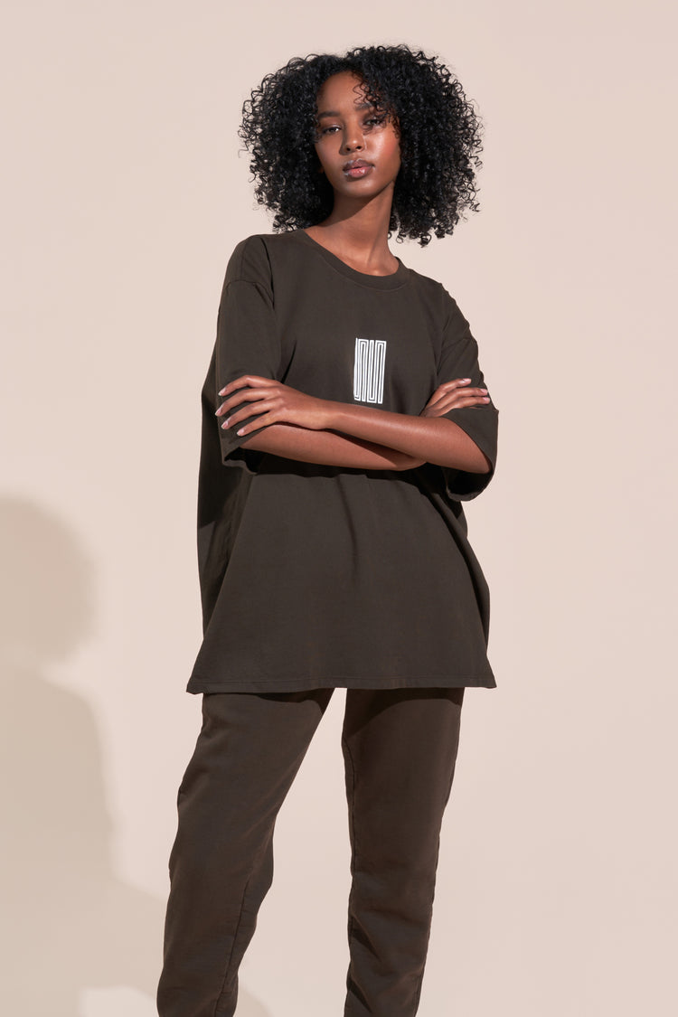 encino article 1 logo tee brown