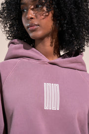 encino article 6 logo raglan hoodie mauve