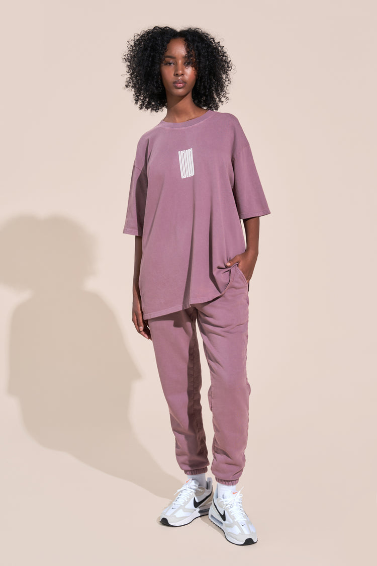 hadley article 3 numbers sweatpants mauve