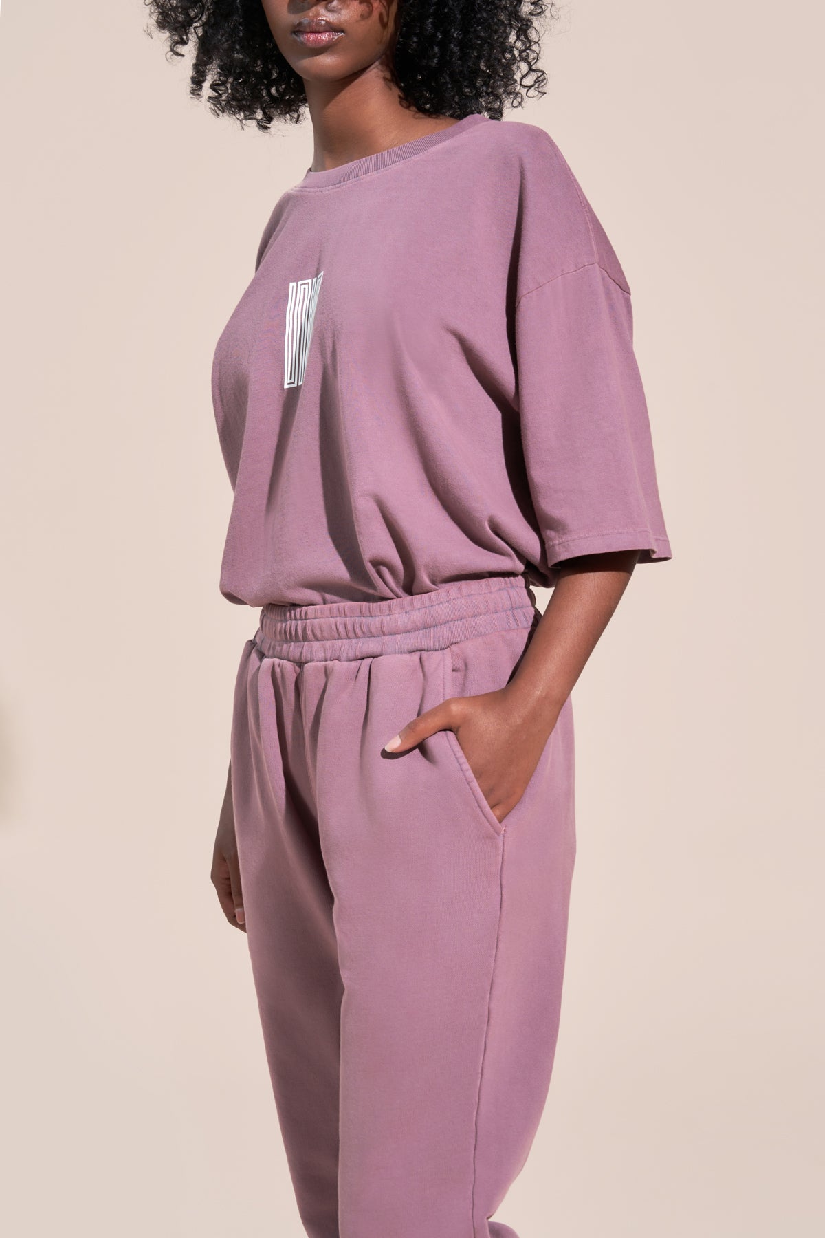 hadley article 3 numbers sweatpants mauve