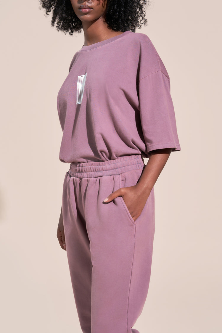 hadley article 3 numbers sweatpants mauve