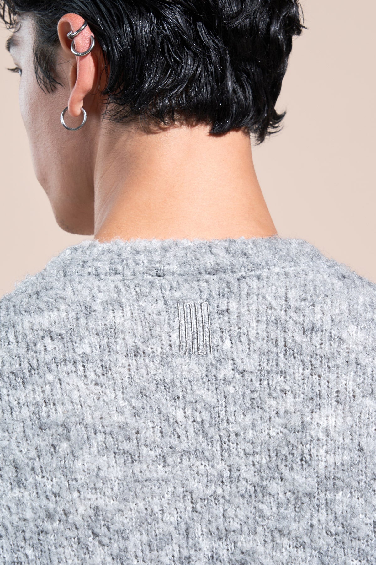 【MODERNIF】Withert Boucle Short Sleeve Collar Knit scrt society | kennedy article 6 knit boucle sweater