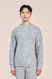 kennedy article 6 boucle knit sweater heather grey
