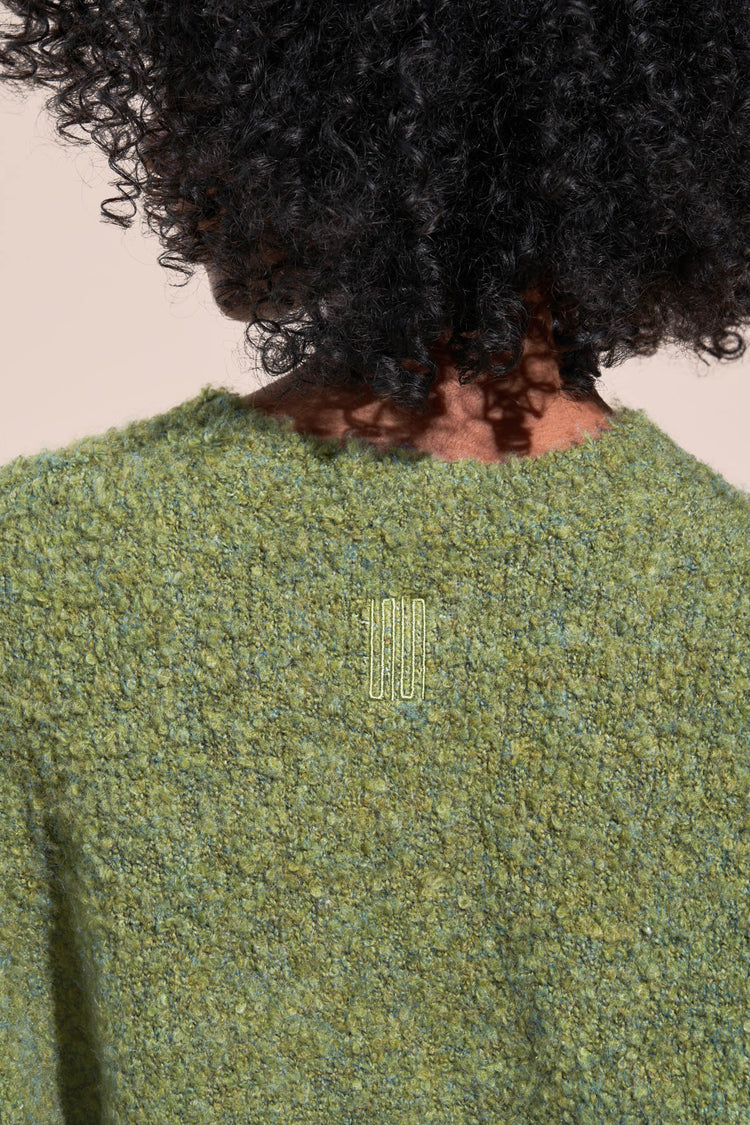 kennedy article 6 boucle knit sweater moss