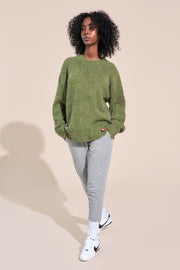 kennedy article 6 boucle knit sweater moss