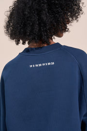 encino article 6 logo raglan sweatshirt midnight