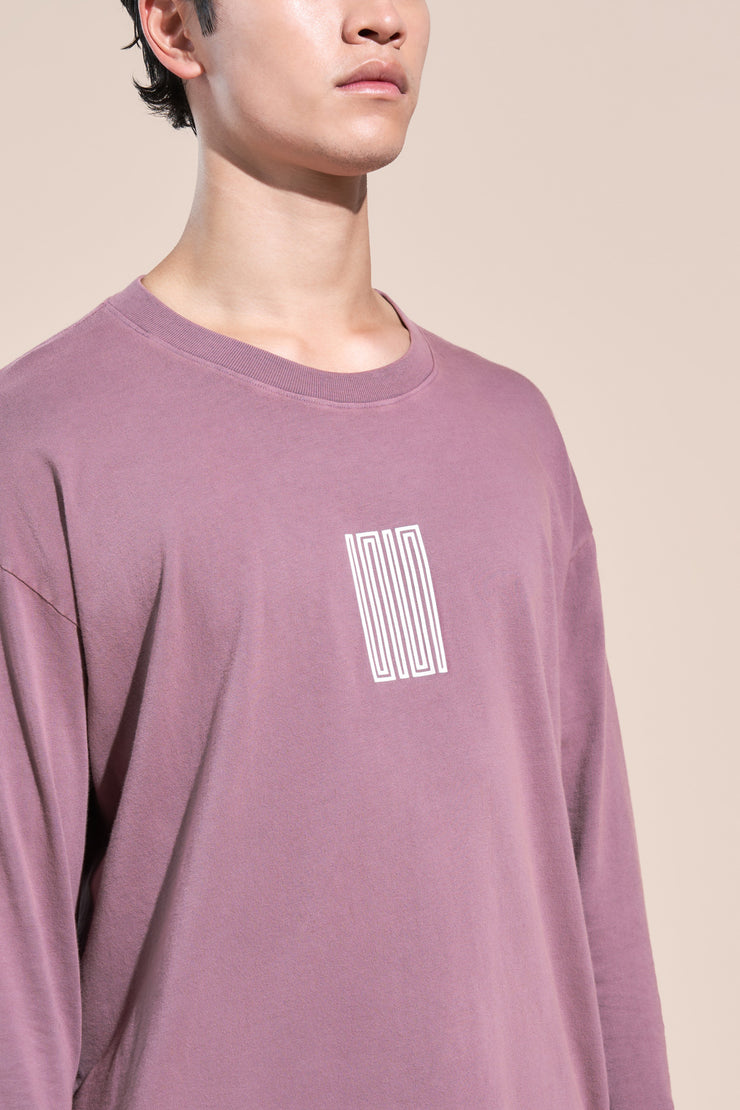 encino article 1 long sleeve logo tee mauve