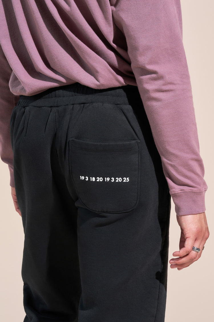 hadley article 3 numbers sweats black