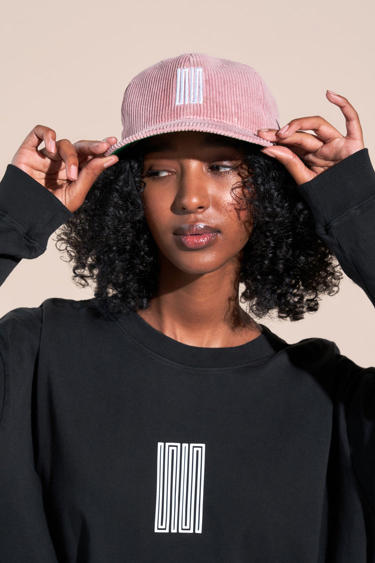 california article 7 corduroy 3d logo hat mauve